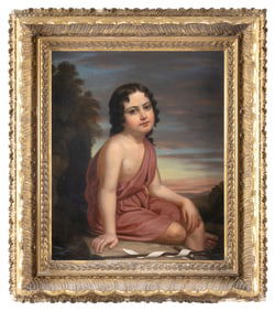 SCHOOL OF THOMAS SULLY (America, 19th Century), A child in classical attire in a sunset landscape.,