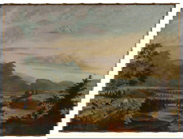 VICTOR DE GRAILLY (New York/France, 1804-1889), "Dover Plains, Dutchess County, New York"., Oil on