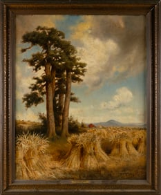 ROBERT ATKINSON FOX (Pennsylvania/Illinois/Canada, 1860-1935), "In the Golden West"., Oil on canvas,