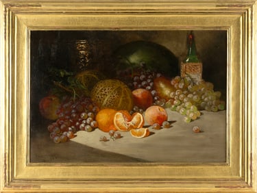 GEORGE WILLIAM WHITAKER (Rhode Island/New York/Massachusetts, 1841-1916), Still life of fruit and