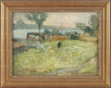 JAMES BRITTON (Connecticut, 1878-1936), "Coal Picker, Connecticut River", Hartford, Connecticut.,