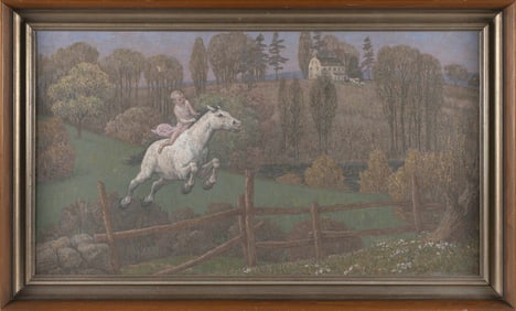 BRYSON (HENRY BRYSON) BURROUGHS (New York/Massachusetts, 1869-1934), Child riding a white horse.,