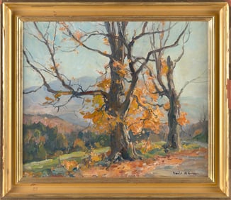 EMILE ALBERT GRUPPE (Massachusetts, 1896-1978), "Fall Color"., Oil on canvas, 20" x 24". Framed 25"