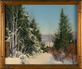 CARL WUERMER (New York/California/Germany, 1900-1981), "Winter Silence"., Oil on canvas, 25" x 30".