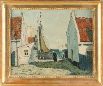 ANTHONY THIEME (Massachusetts/California, 1888-1954), "Katwijk, Holland"., Oil on canvas, 20" x 24".