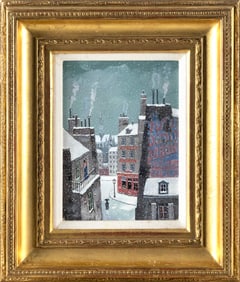 MICHEL DELACROIX (France, 1933-), "Dubo, Dubon, Dubonnet"., Acrylic on canvas, 8.75" x 6.5". Framed