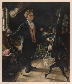 NORMAN PERCEVEL ROCKWELL (New York/Massachusetts, 1894-1978), "Top Hat & Tails"., Lithograph on