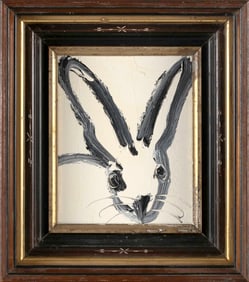 HUNT SLONEM (New York/Louisiana/India, 1951-), "Beth"., Oil on panel, 10" x 8". Framed 15.5" x