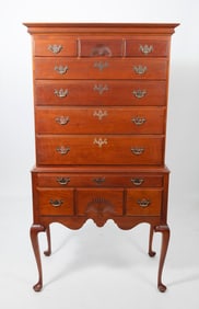 ELDRED WHEELER TWO-PART HIGHBOY Massachusetts, 20th Century Height 71". Width 36". Depth 19".