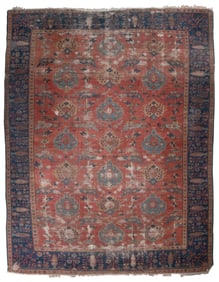 PERSIAN RUG: 10'10" X 13'11" Circa 1900