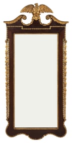 FEDERAL PARCEL GILT MIRROR 18th Century Height 68". Width 30".