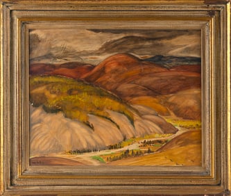 VERNON B. SMITH (Massachusetts, 1894-1969), Southwest landscape, most likely New Mexico., Oil on