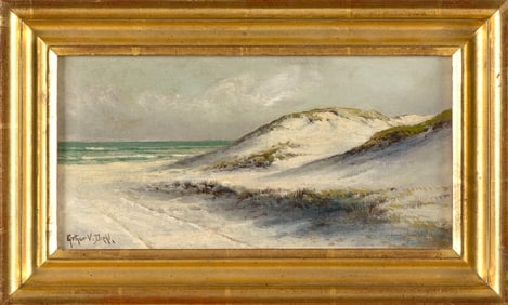 ARTHUR VIDAL DIEHL (Massachusetts/New York/England, 1870-1929), Dune scene., Oil on canvas, 6" x