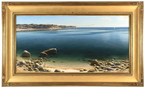 JOSEPH MCGURL (Massachusetts, 1958-), "The Deep Blue Sea" (Naushon Island)., Oil on canvas, 24" x