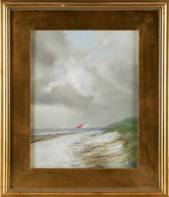 YASEMIN KYRENA TOMAKAN (Connecticut/Massachusetts/Turkey, 1958-), "Pending Storm, Truro, Ma."., Oil