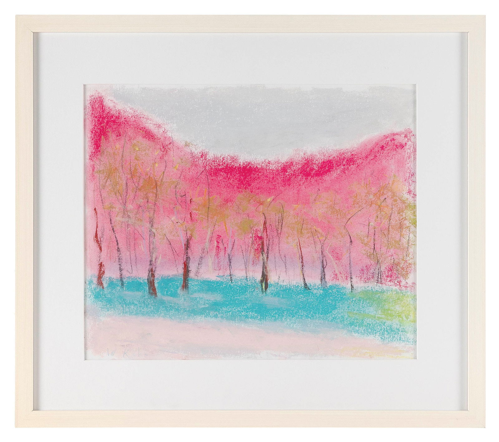 WOLF KAHN (New York/Vermont/Germany, 1927-2020), Dramatic pink sunset., Pastel on paper, 13.5" x: WOLF KAHNNew York/Vermont/Germany, 1927-2020Dramatic pink sunset. Signed lower left "W. Kahn".Pastel on paper, 13.5" x 16.25" sight. Framed 20" x 23". Provenance:The artist.The Collection of Chris