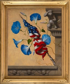 RUSSELL W. GORDON (New York, 1968-), "Morning Glory"., Oil on canvas, 30" x 24". Framed 37" x 30".