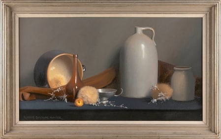 ROBERT DOUGLAS HUNTER (Massachusetts, 1928-2014), "Still life with Golden Brown"., Oil on canvas,