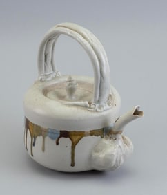 ART POTTERY TEAPOT Contemporary Height 8.75". Length 8".
