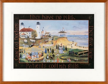 ELIZABETH MUMFORD (Massachusetts, 1950-2020), "Cape Cod Doctors they have no pills, they give their