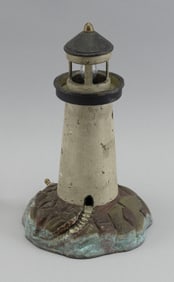 LIGHTHOUSE TABLE LAMP 20th Century Height 11.5".