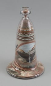 ENGLISH SAND ART BOTTLE Early 20th Century Height 8".