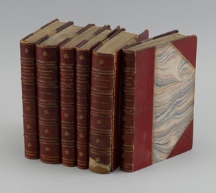 SIX-VOLUME SET "THE COMIC ALMANACK" 6.5" x 4.5".