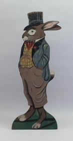 SILHOUETTE OF A DAPPER BUNNY Late 20th Century Height 28.25".