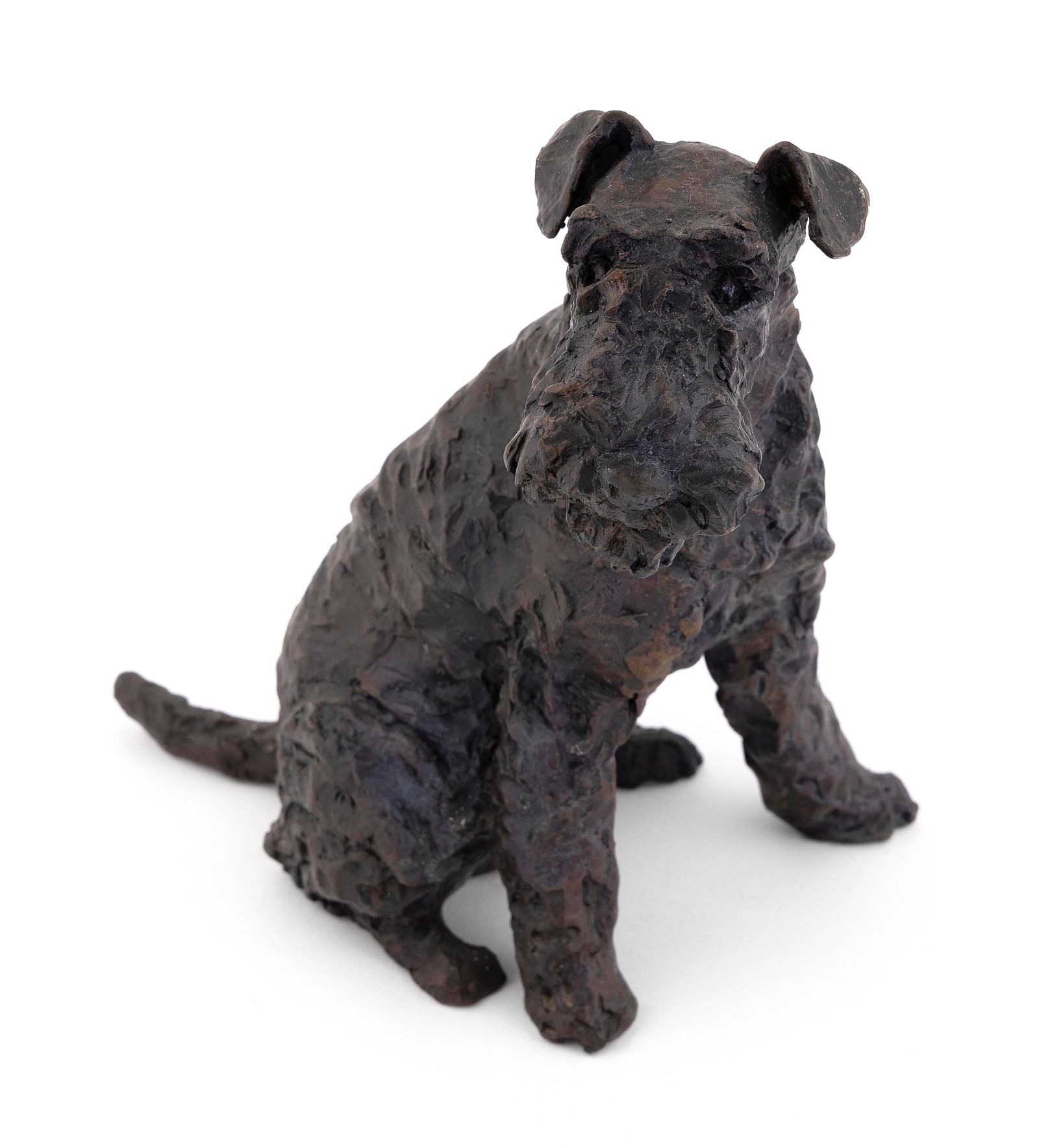 ROSEMARY COOK (United Kingdom, 1952-), Airedale terrier., Bronze, height 9". (1 of 3)
