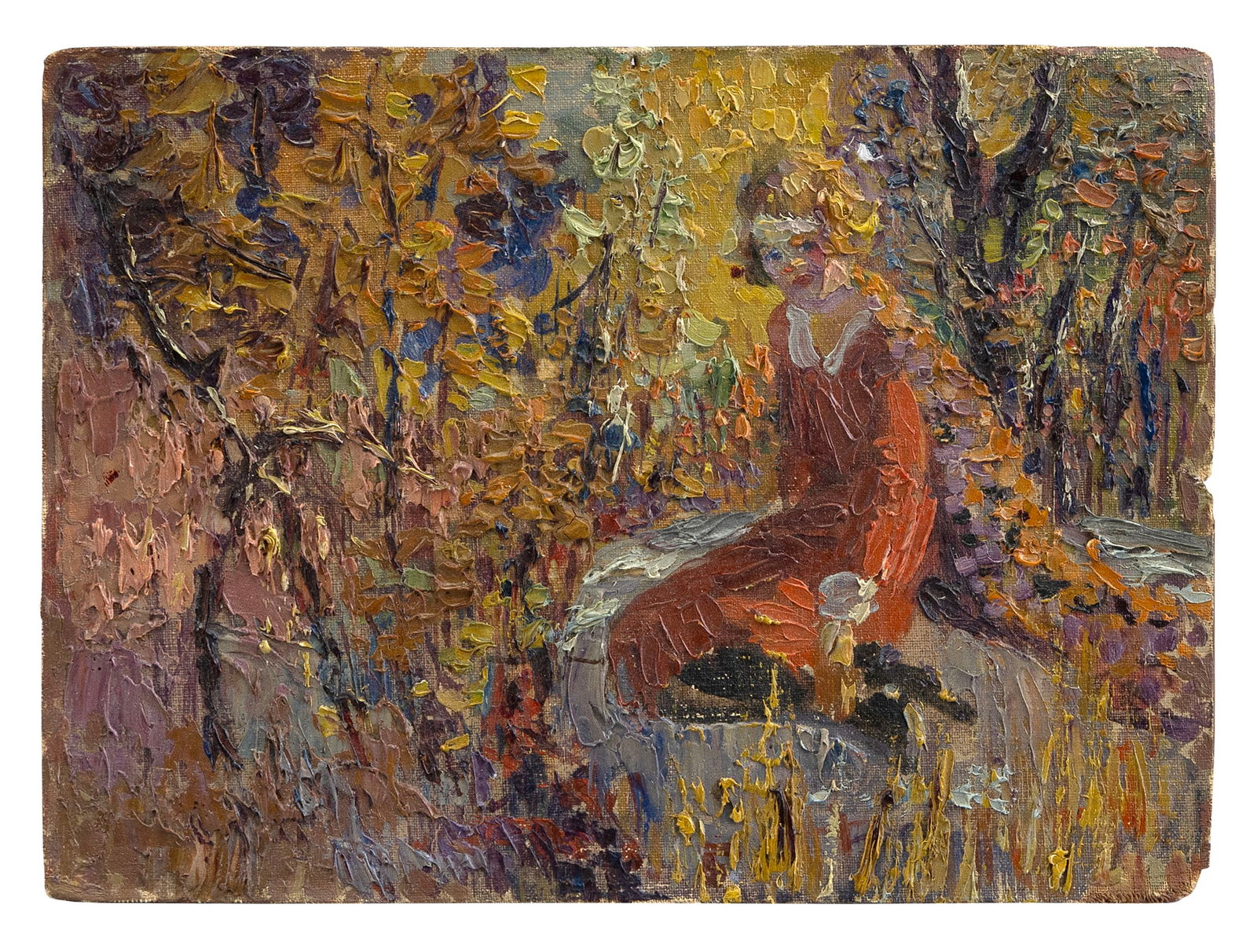 CHARLES FRANK ARCIERI (California/New Jersey, 1885-1945), "Dorothy - Alaska"., Oil on board, 6.25" x (1 of 2)