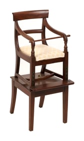 ENGLISH FOLDING HIGH CHAIR 19th Century Height 35".