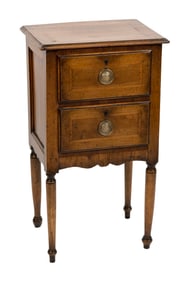 ITALIAN TWO-DRAWER STAND 19th Century Height 32". Width 17". Depth 17".