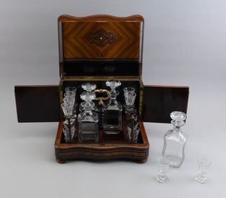 NAPOLEON III CAVE A LIQUEUR France, 19th Century Case height 11". Width 14". Depth 11".