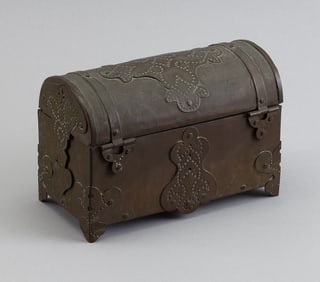 COPPER HUMIDOR 19th Century Length 6.75".