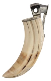 BOAR'S TUSK CIGAR CUTTER Early 20th Century Length 7".