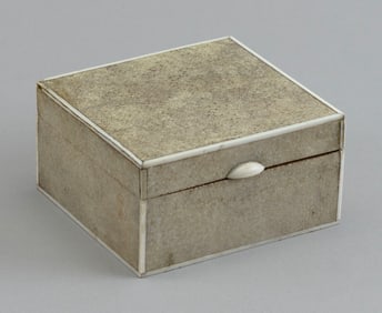 SHAGREEN VENEER TRINKET BOX Late 19th/Early 20th Century Height 2.25". Width 4.5". Depth 4".