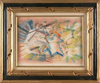 WESLEY LEA (New Jersey/New York, 1914-1981), Abstract., Watercolor, 11.5" x 15.75" sight. Framed