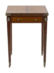 MAITLAND-SMITH GAME TABLE Late 20th Century Height 30.75". Top 20" x 22".