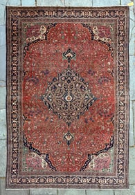 SAROUK RUG: 8'8" X 11'11" Second Quarter of the 20th Century