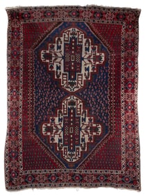 PERSIAN RUG: 4'7" X 6'2" Second or Third Quarter of the 20th Century
