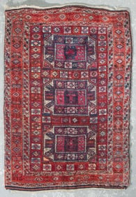BELOUCH RUG: 4'4" X 6'1" Late 20th Century