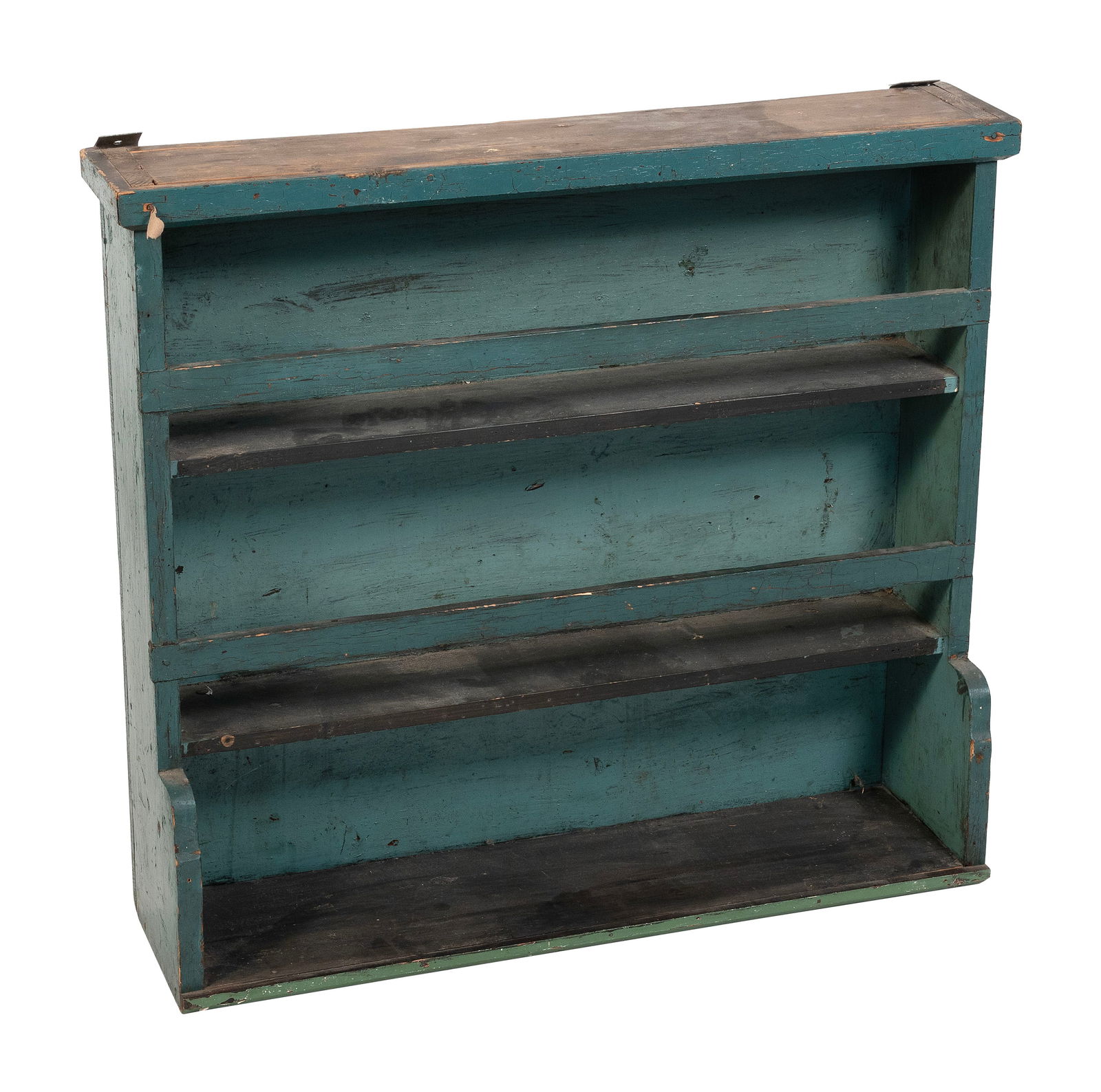 THREE-SHELF PLATE RACK 19th Century Height 32.75". Width 34". Depth 9.5". (1 of 3)