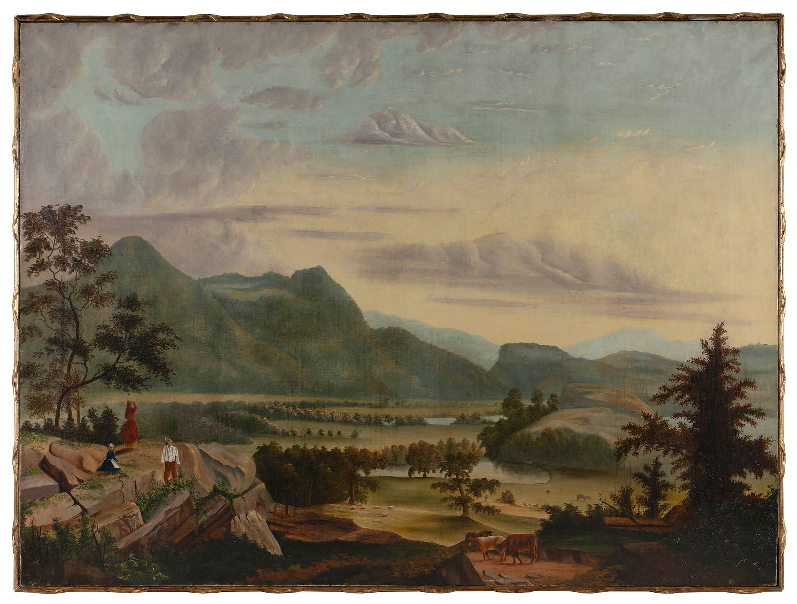 VICTOR DE GRAILLY (New York/France, 1804-1889), "Dover Plains, Dutchess County, New York"., Oil on (1 of 2)