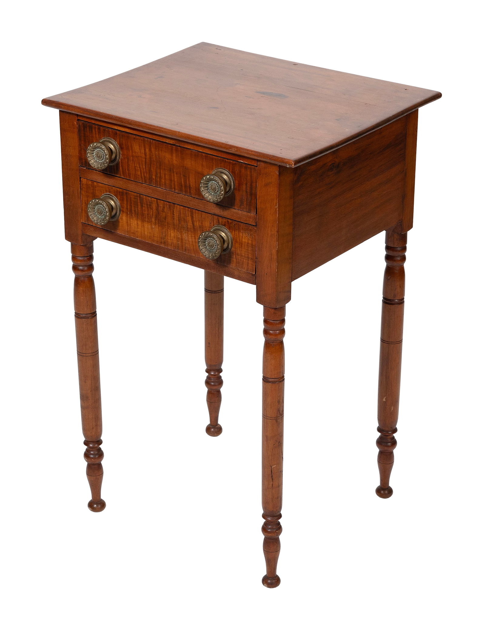 FEDERAL TWO-DRAWER STAND 19th Century Height 29.5". Width 19". Depth 16.75". (1 of 1)