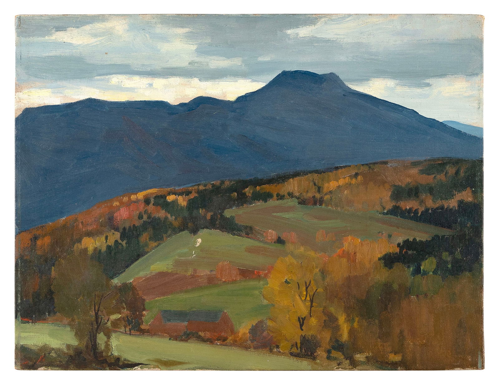 CHARLES CURTIS ALLEN (Massachusetts/Vermont, 1886-1950), Mountain landscape, likely Vermont., Oil on (1 of 2)
