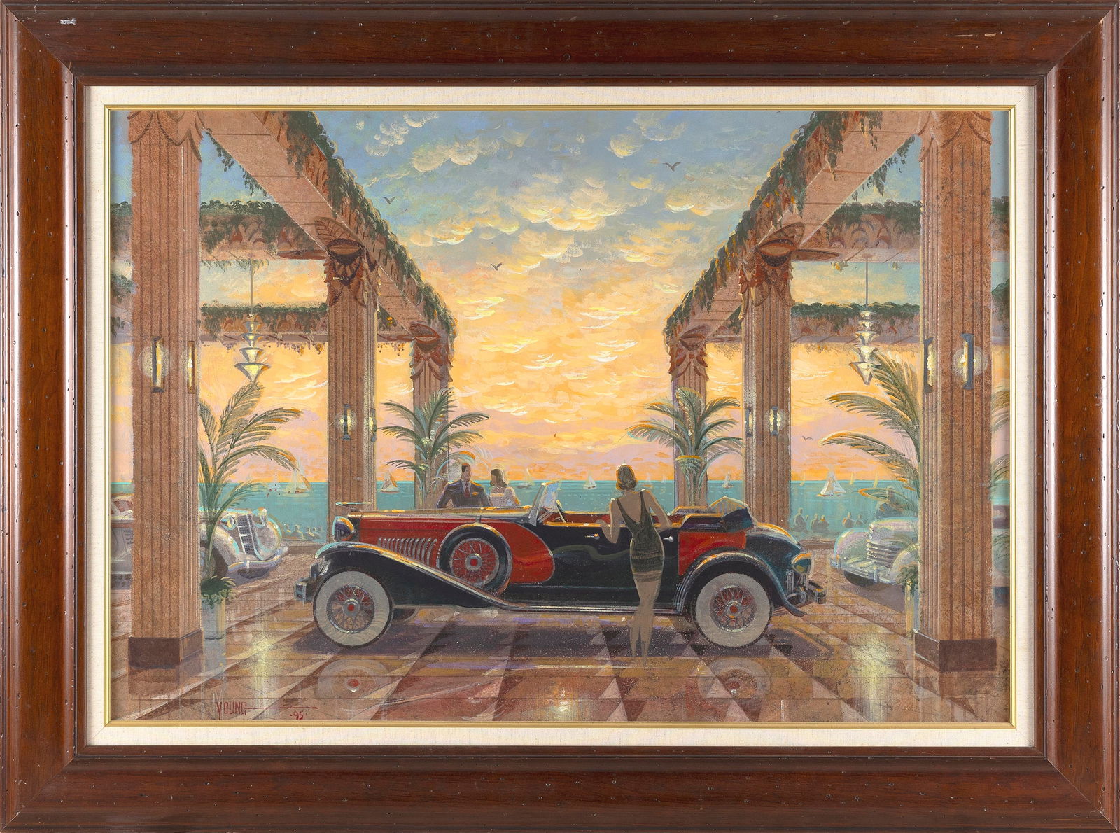 MICHAEL YOUNG (America, 20th Century), "A Deusy"., Oil on panel, 24" x 36". Framed 33" x 45".: MICHAEL YOUNGAmerica, 20th Century"A Deusy". Signed lower left. Titled on accompanying certificate of authenticity.Oil on panel, 24" x 36". Framed 33" x 45".