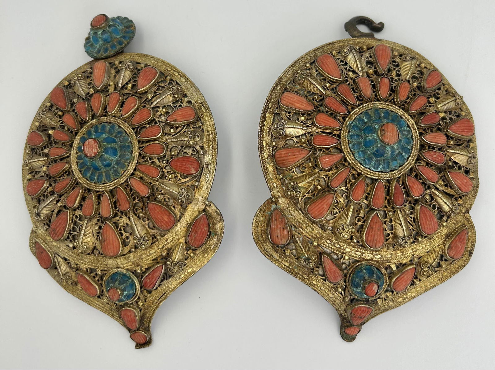 OTTOMAN GILT-BRASS BELT BUCKLE Greece or Turkey, Circa 1850 Diameters 5.5". (1 of 5)