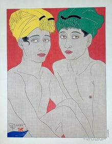 PAUL JACOULET (France/Japan, 1902-1960), Les Enfants aux Yeux Jaunes. Ohlol Est Carolines. (#66).,
