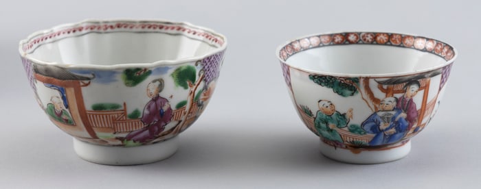 TWO CHINESE EXPORT FAMILLE ROSE PORCELAIN BOWLS 18th/19th Century