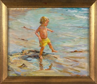 MARIAN WILLIAMS STEELE (New Jersey/Massachusetts/California, 1912-2001), Child walking on the